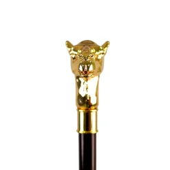 Luxury Walking Stick with Gold-Plated Camel Handle