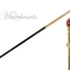 Majestic cane 24K goldplated with crystals - Limited collection