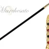 Manica in ottone dorato - Bastone di lusso da uomo