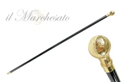 Manopola cerimoniale del bastone da passeggio - placcato oro 24k