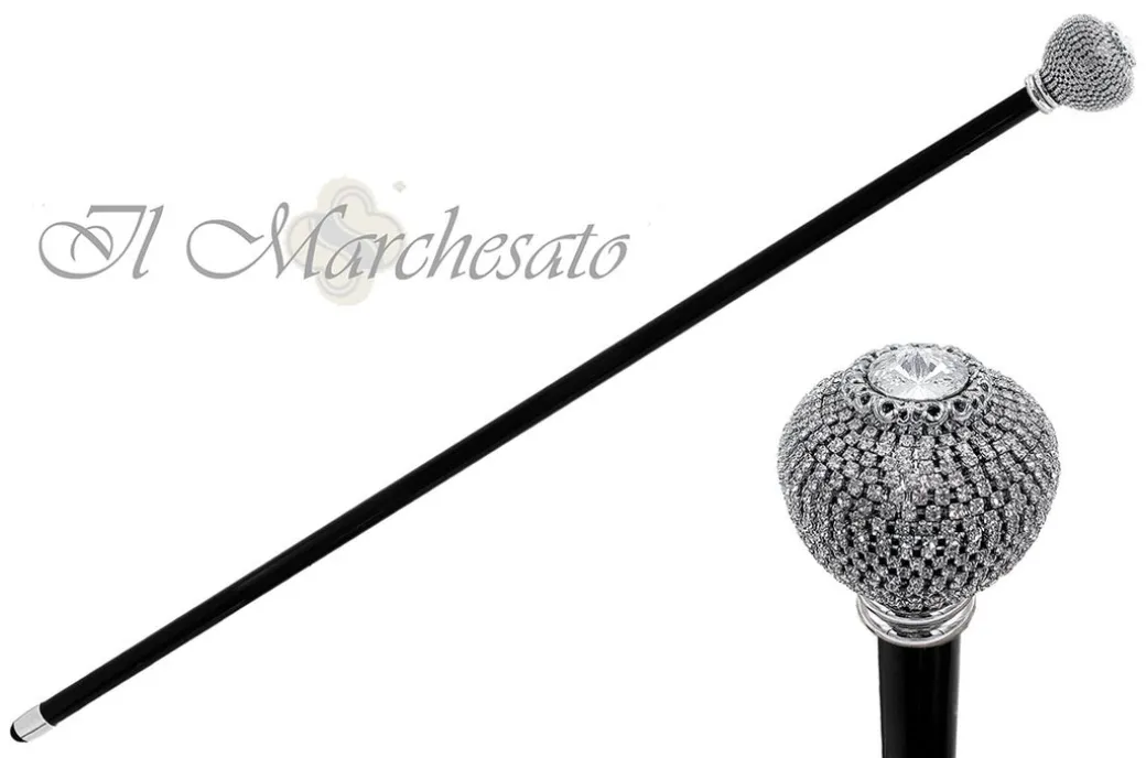 Manopola tonda brillante con mille cristalli