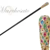 MILORD WAKING SHOT - Manopola dipinta a mano con cristalli multicolore