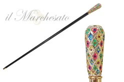 MILORD WAKING SHOT - Manopola dipinta a mano con cristalli multicolore