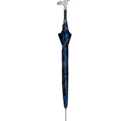 Mythical Dragon Umbrella – Silver-Plated Handle & Oriental Blue design