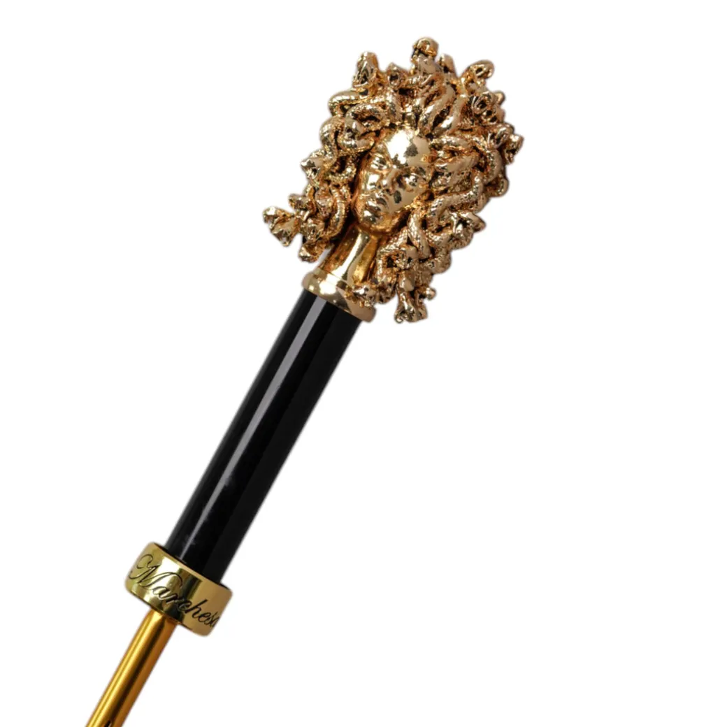 Mythical Elegance: il Marchesato Umbrella with Golden Medusa Accent
