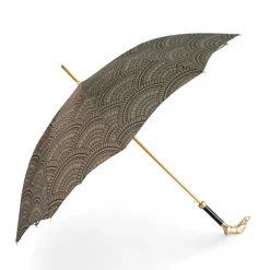 Noble Hound: Decorated Umbrella with Gold-Plated Greyhound Handle