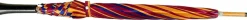 Ombrello a strisce multicolore realizzato a mano