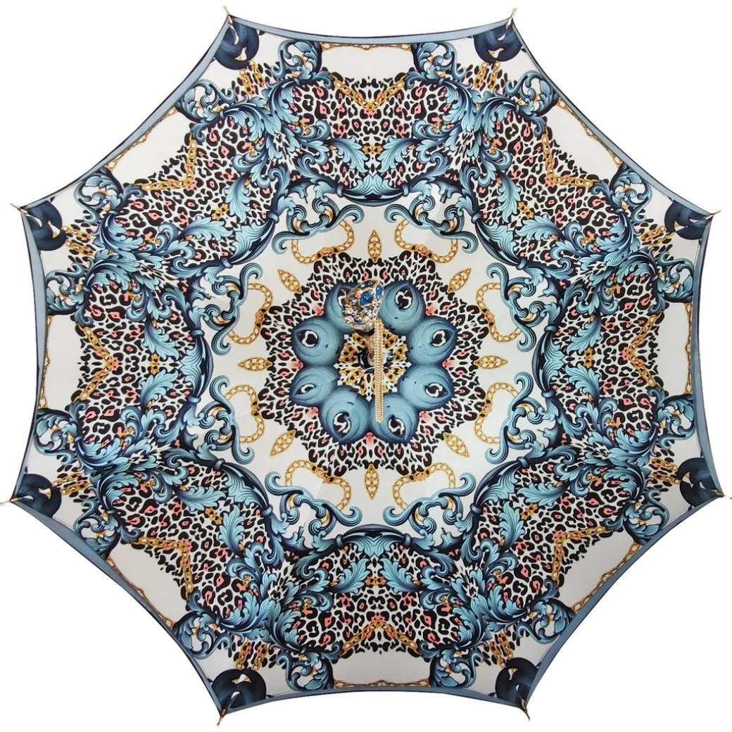 Ombrello azzurro fine ed elegante