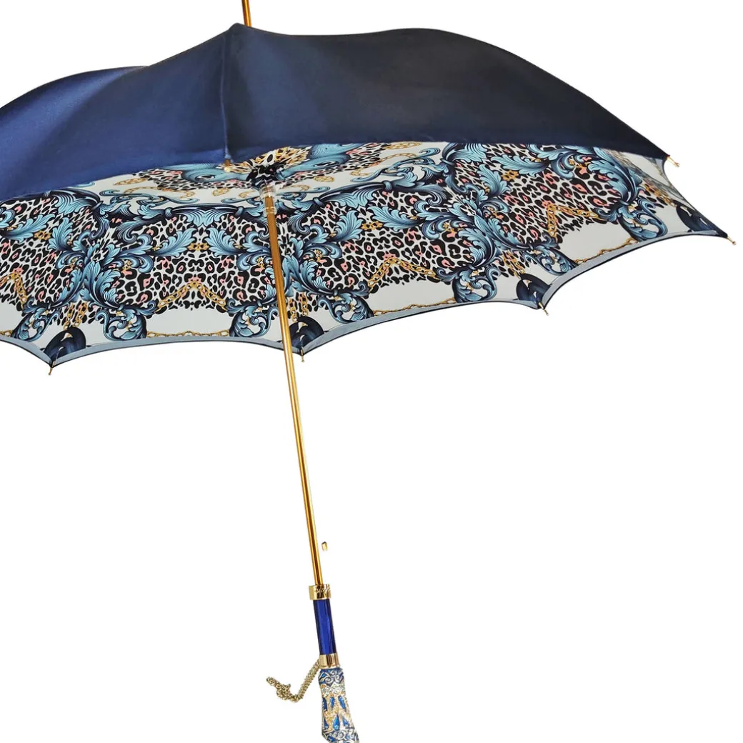 Ombrello azzurro fine ed elegante