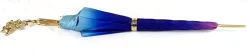 Ombrello azzurro sfumato, stampa margherite