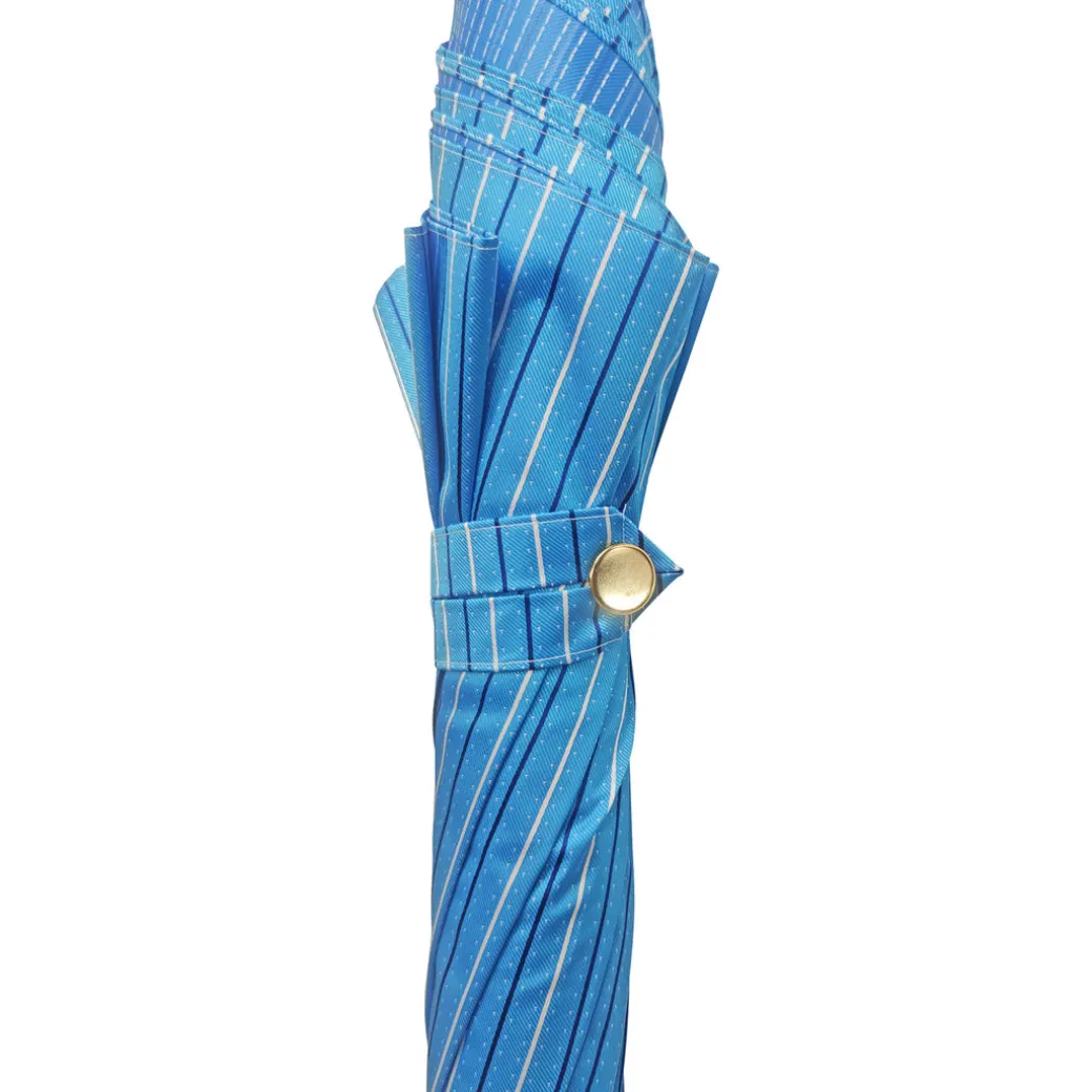 Ombrello blu in legno di faggio nero