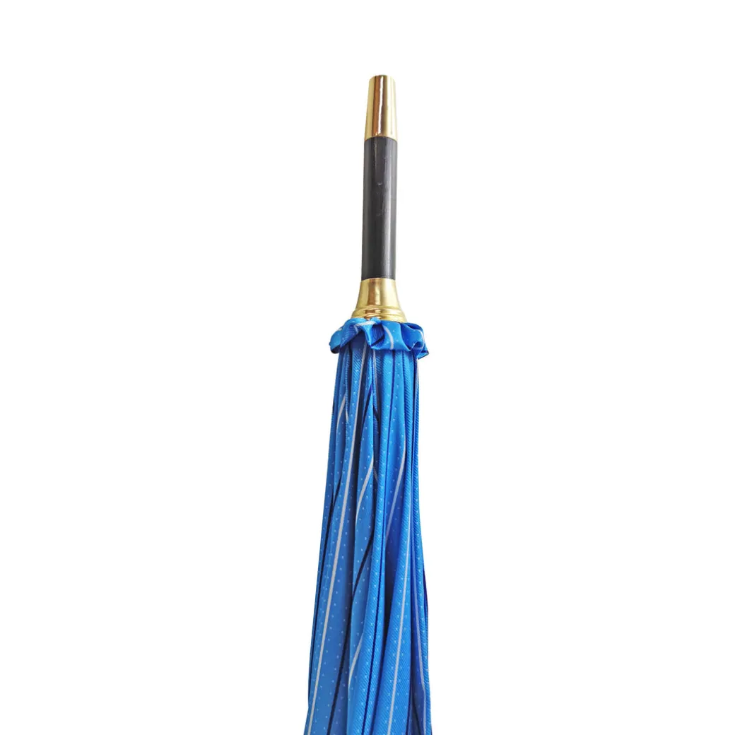 Ombrello blu in legno di faggio nero