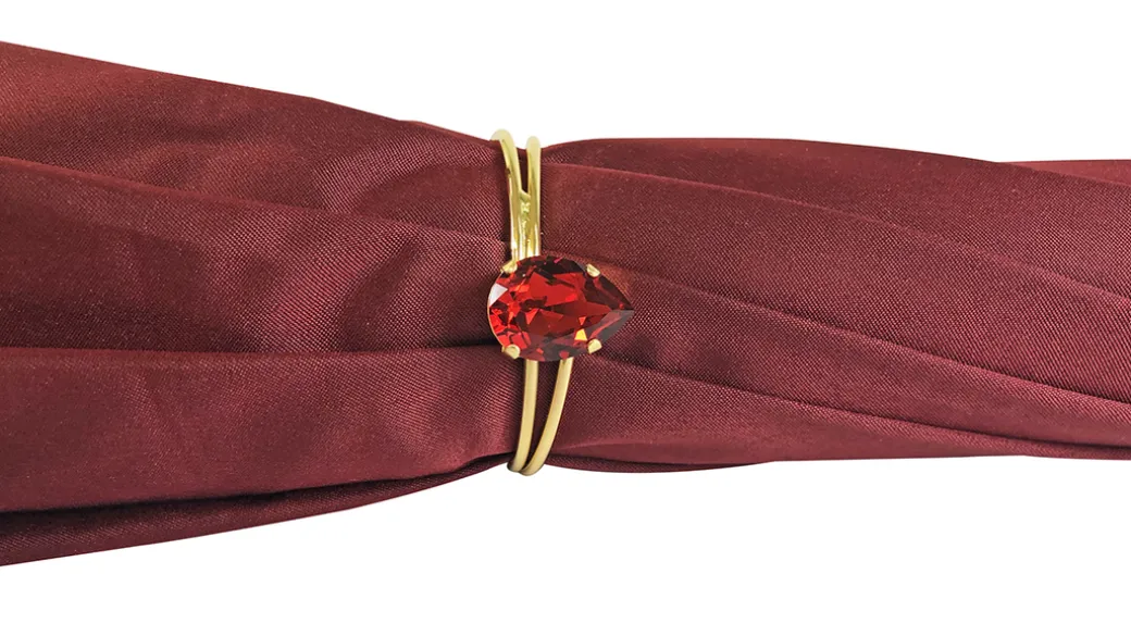 Ombrello Bordeaux cangiante con interno fantasia pizzo