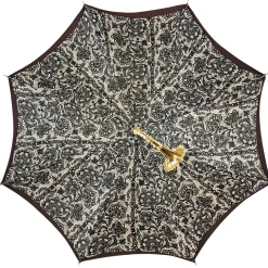 Ombrello Bordeaux cangiante con interno fantasia pizzo