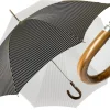 Ombrello classico a righe in bianco e nero