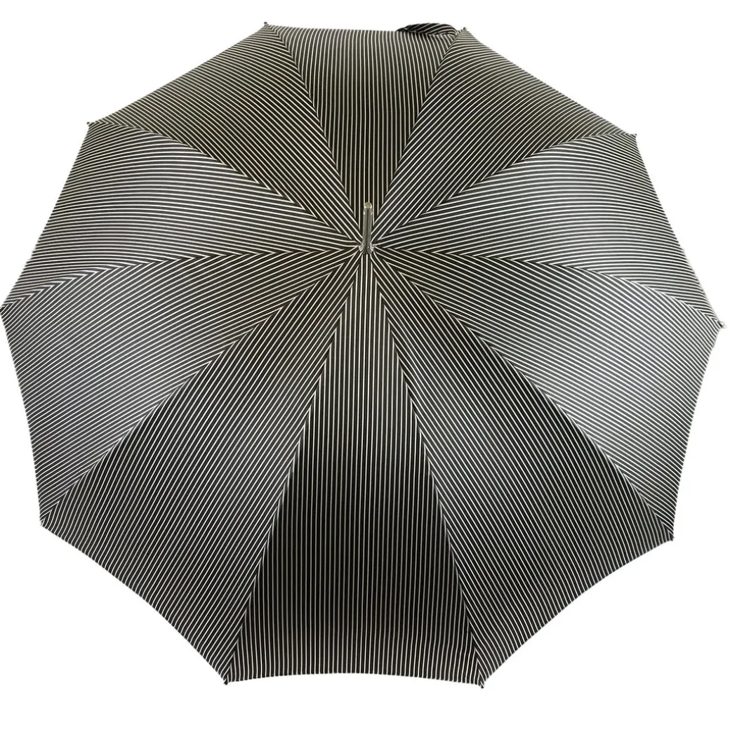 Ombrello classico a righe in bianco e nero
