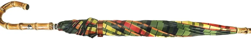 Ombrello con Bamboo scozzese da uomo