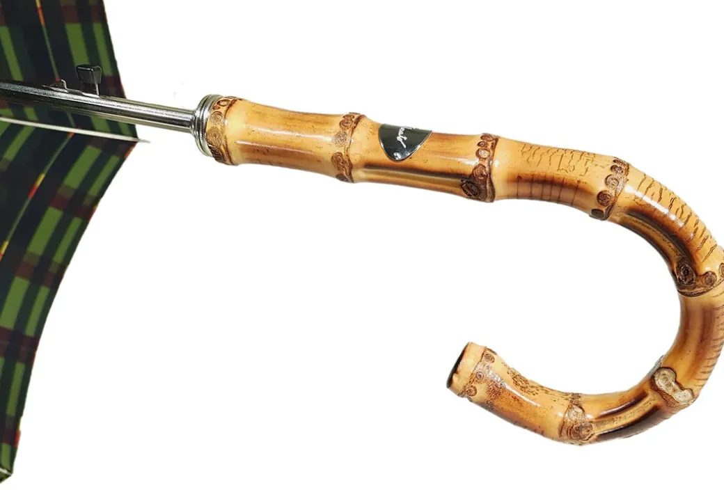 Ombrello con Bamboo scozzese da uomo