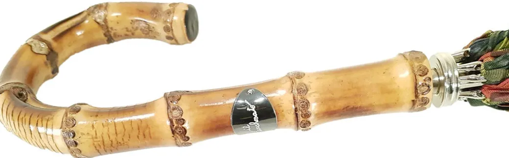 Ombrello con Bamboo scozzese da uomo