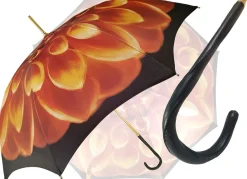 Ombrello con fiore astratto bronzo - Superlight
