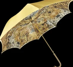 Ombrello con impugnatura pavone e cristalli smeraldo