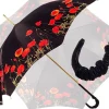 Ombrello con papaveri nero e rosso