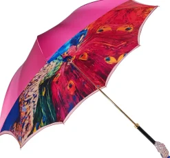 Ombrello con pavone e cristalli Swarovski