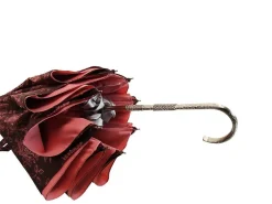 Ombrello con rose Rosa e cristalli Swarovski
