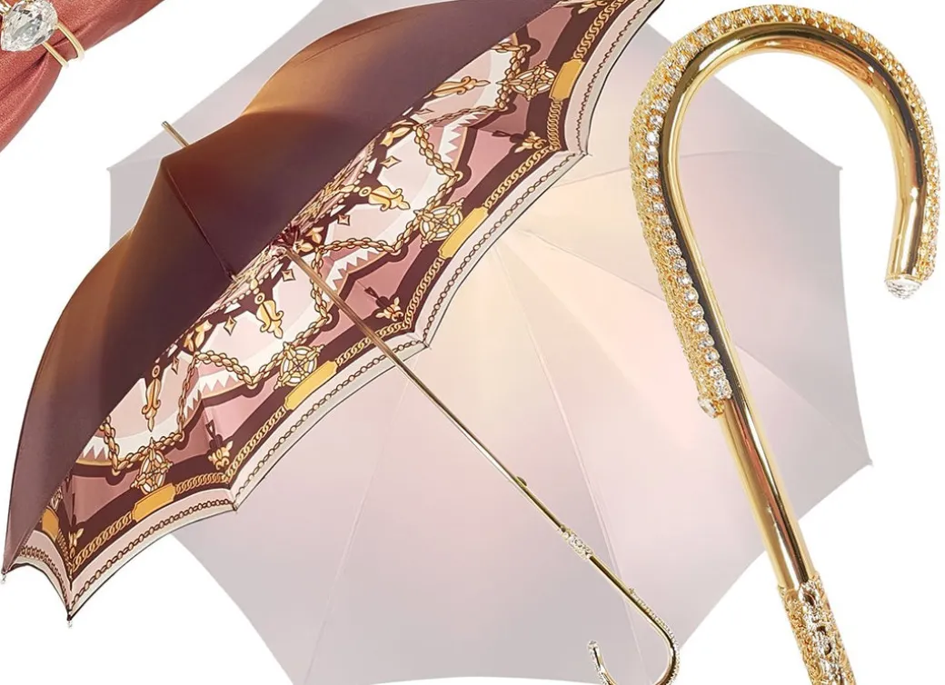 Ombrello da donna affascinante in doppio tessuto - Disegno esclusivo c