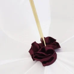 Ombrello da donna di lusso bordeaux con cristalli Swarovski