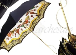 Ombrello da donna in doppio tessuto- Esclusivo Mongolfiere e manico a