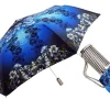 Ombrello da donna pieghevole con manico tempestato di strass