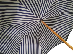 Ombrello da uomo in doppio tessuto - Disegno a strisce blu