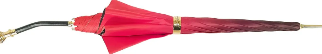 Ombrello doppio tessuto rosso, nuova esclusiva papaveri il Marchesato