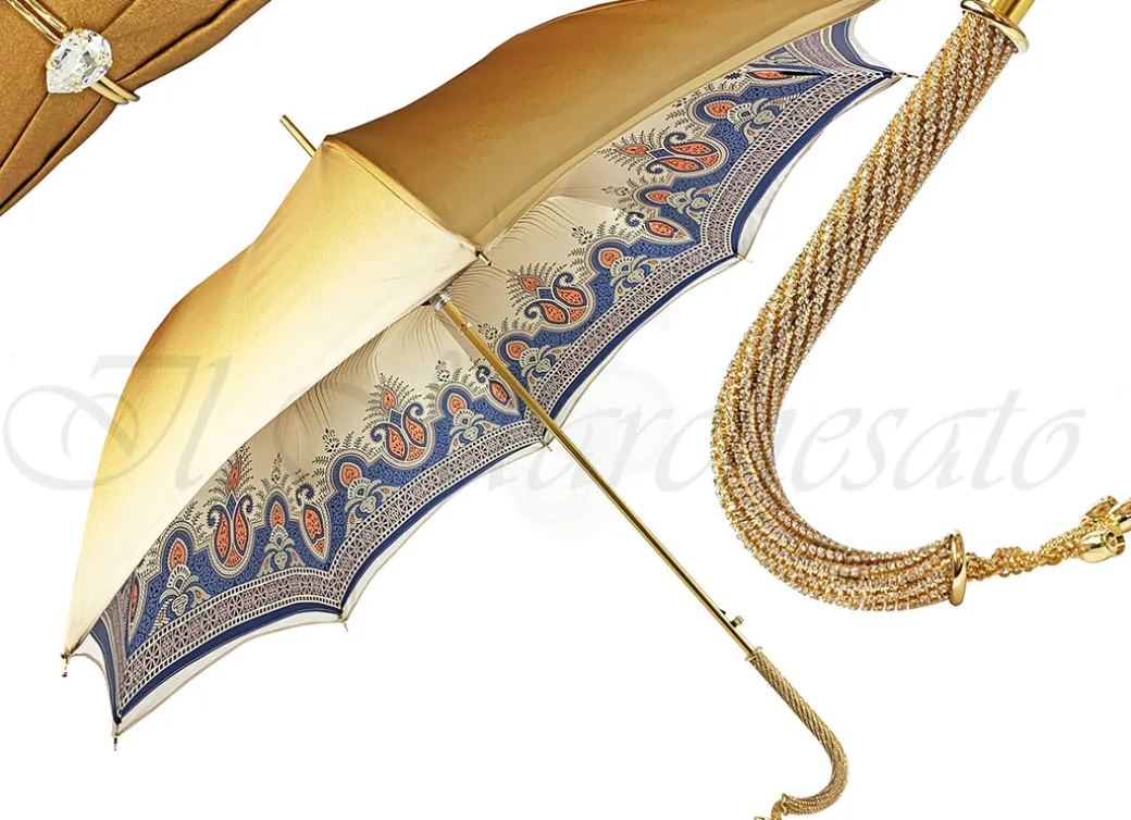 Ombrello dorato in un design Elegante