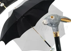 Ombrello elegante Con Doppio Strato In Raso Nero