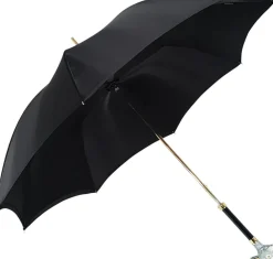 Ombrello elegante Con Doppio Strato In Raso Nero