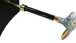 Ombrello elegante Con Doppio Strato In Raso Nero