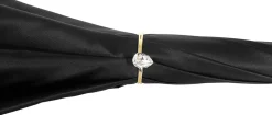 Ombrello elegante Con Doppio Strato In Raso Nero