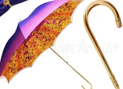 Ombrello estroverso Fuchsia e viola con corone