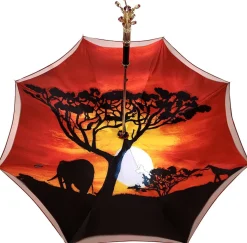 Ombrello fatto a mano doppio tessuto esclusivo design savana