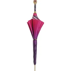 Ombrello fucsia con medaglione e cristalli