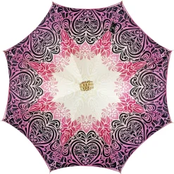 Ombrello fucsia con medaglione e cristalli