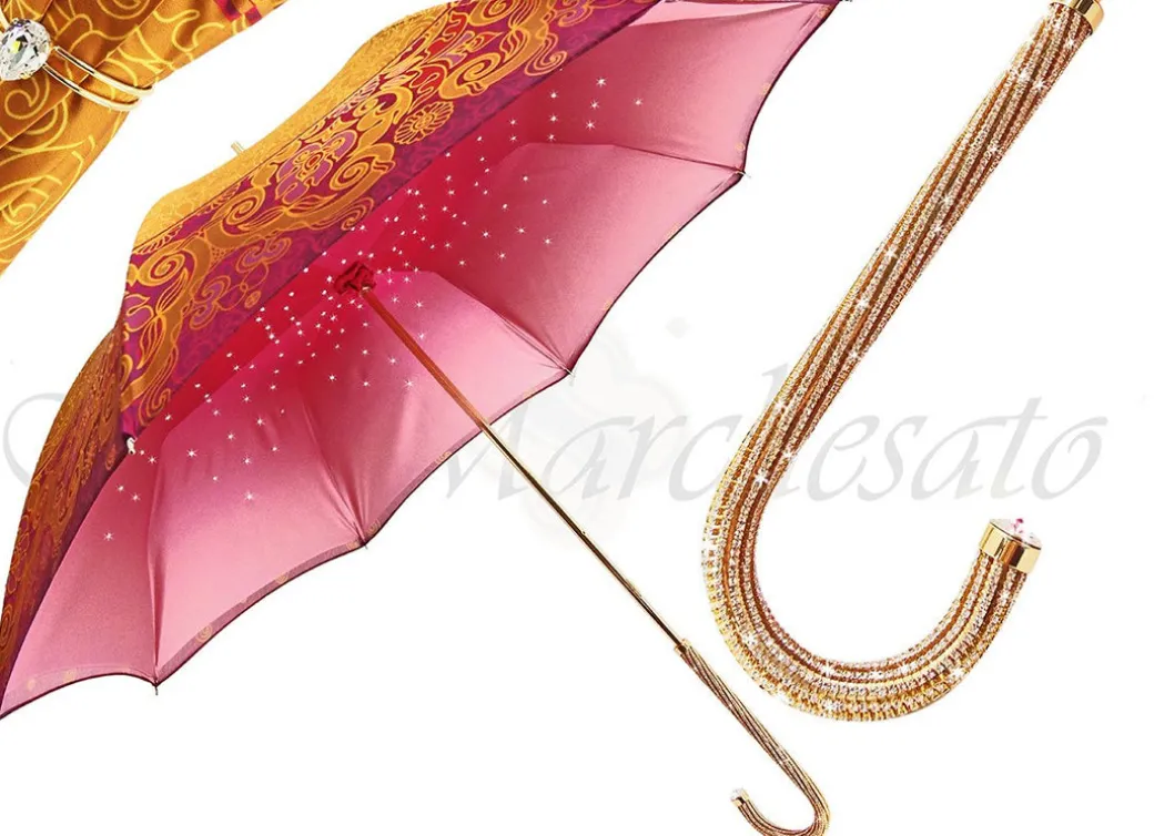 Ombrello gioiello di lusso fatto a mano in Italia Fantastico ombrello moda cristalli