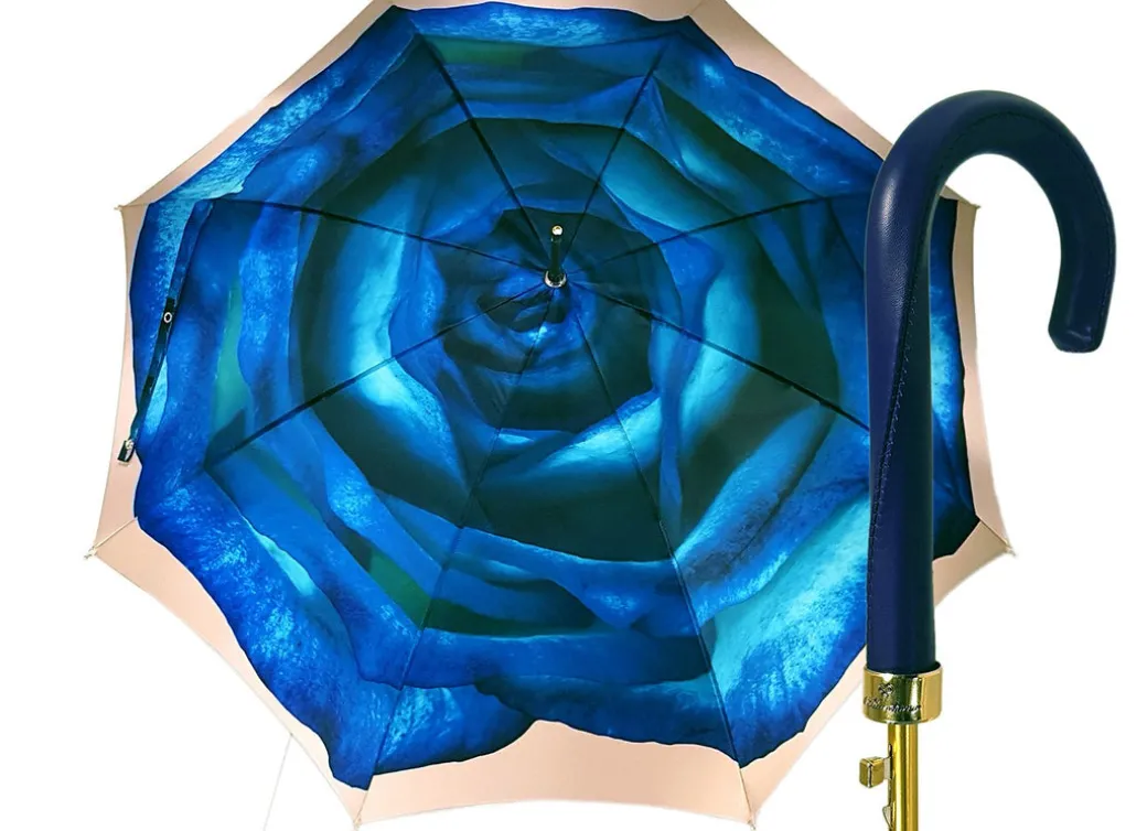 Ombrello Italiano con Rosa blu
