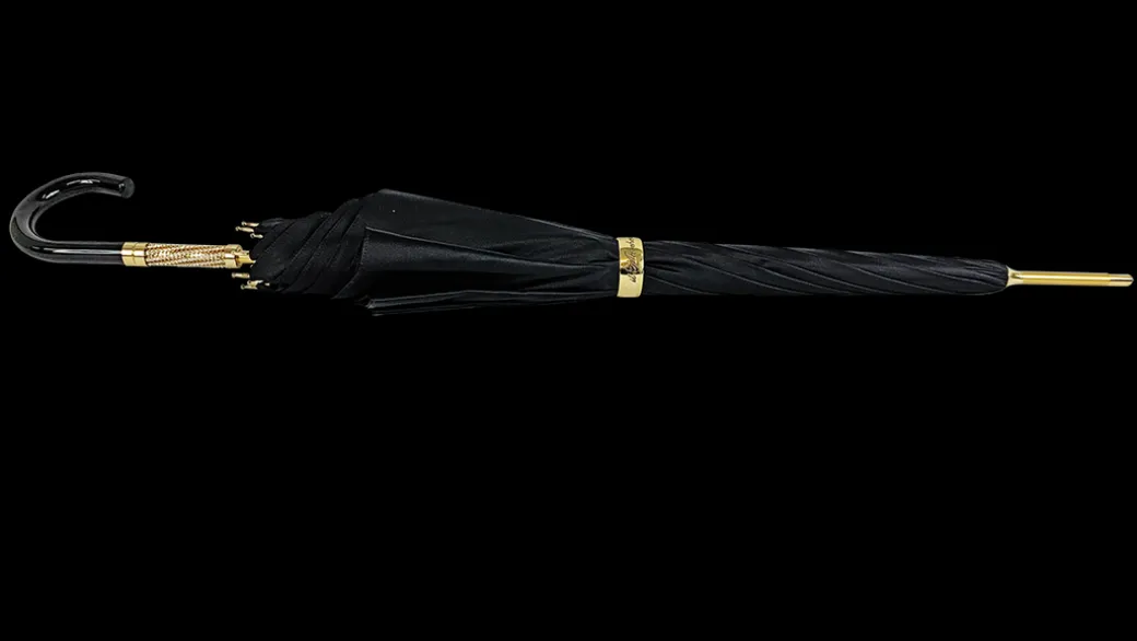Ombrello nero Semplice ed elegante con design animalier