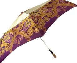 Ombrello pieghevole da donna crema e magenta