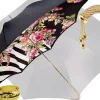Ombrello Rose colorate e righe Black and white - Maniglia tempestata d