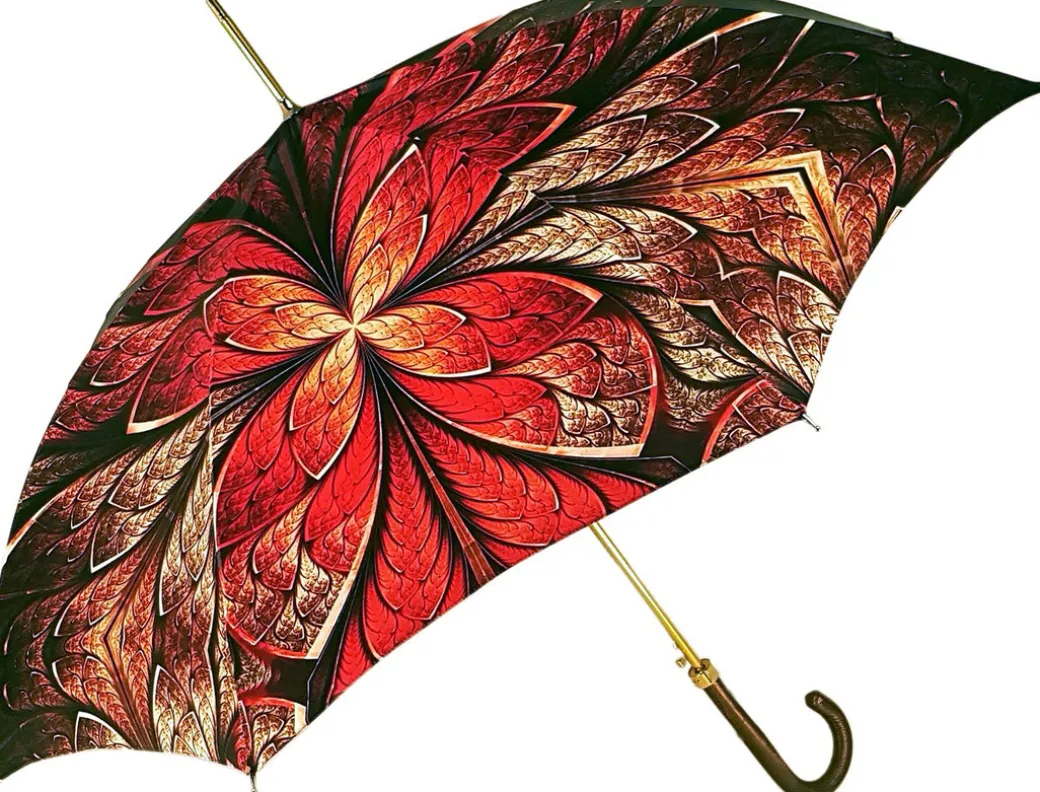 Ombrello speciale con fantasia rossa astratta