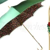 Ombrello verde con fantasia rose